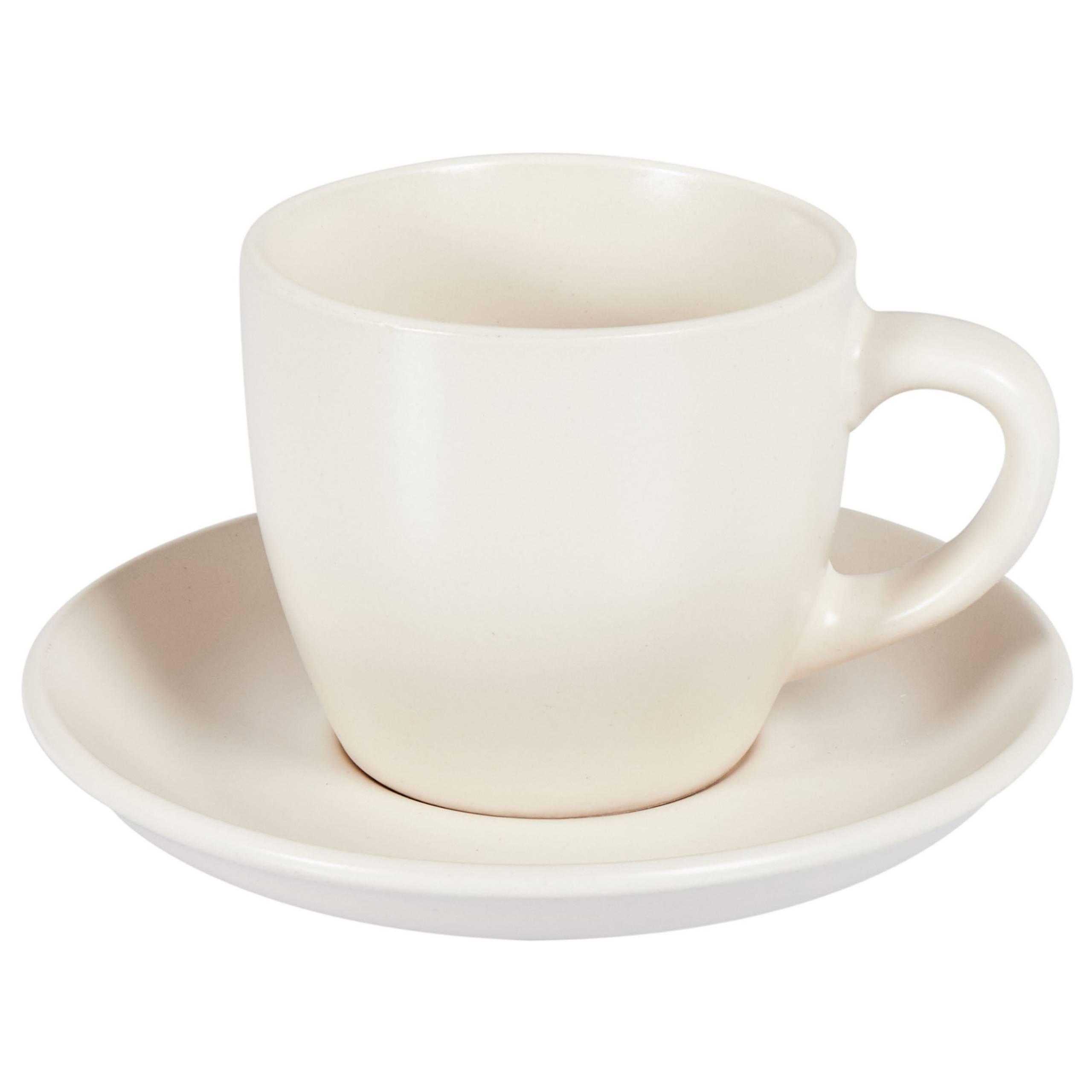Beliani - Tasses et mugs Grès Blanc cassé CARAWAY - 14x14x2- Beliani - Image 4