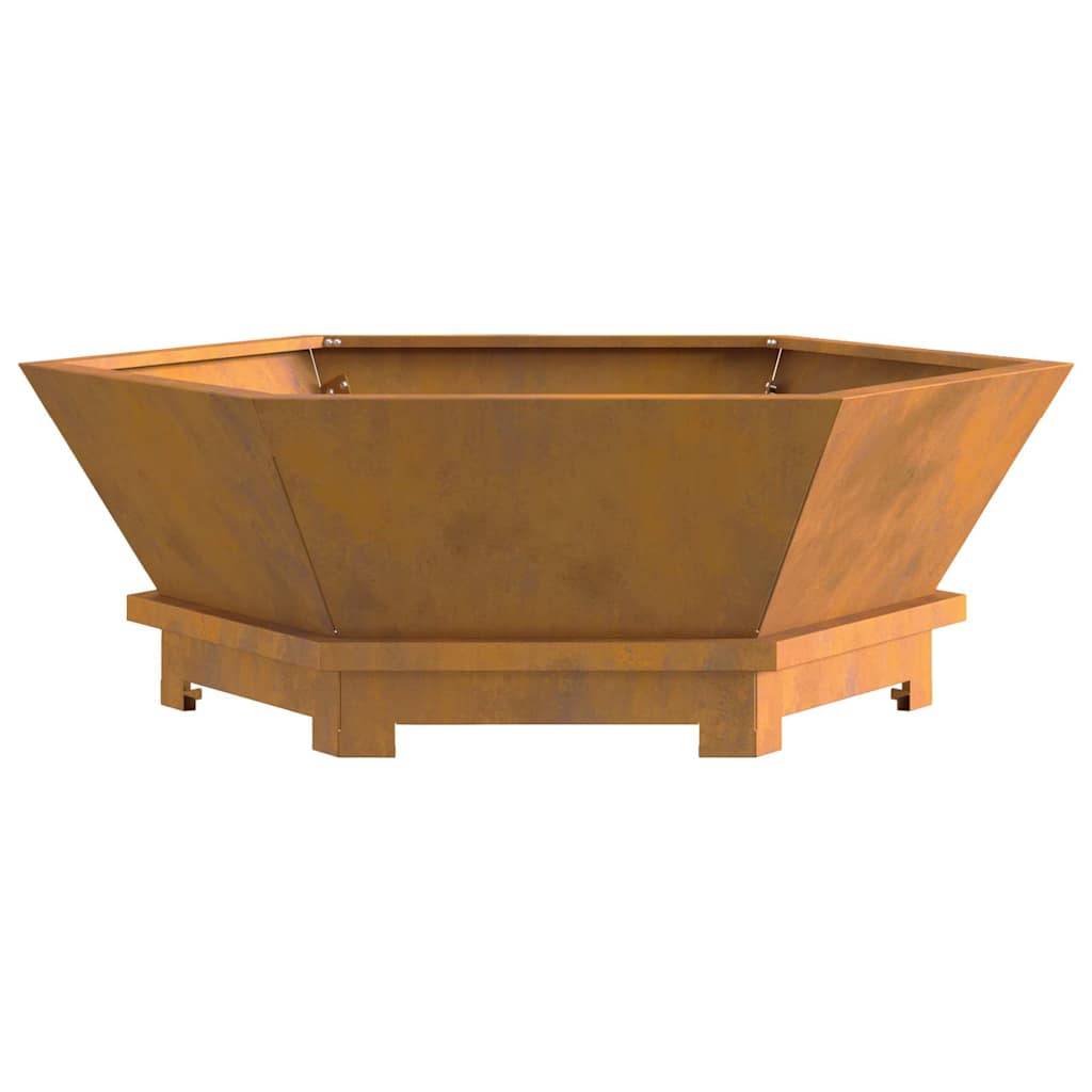 ComfortXL - Brasero Foyer Acier Corten pour Jardin Barbecue Chauffage 75 cm Marron – ComfortXL Outdoor Living - Image 6