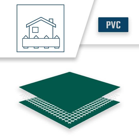 Bâche Brise Vue Verte 3x5 m XP640BV - Garantie 10 ans - Brise vent occultant - Pare vue jardin - Made in France TECPLAST - Imagen 4