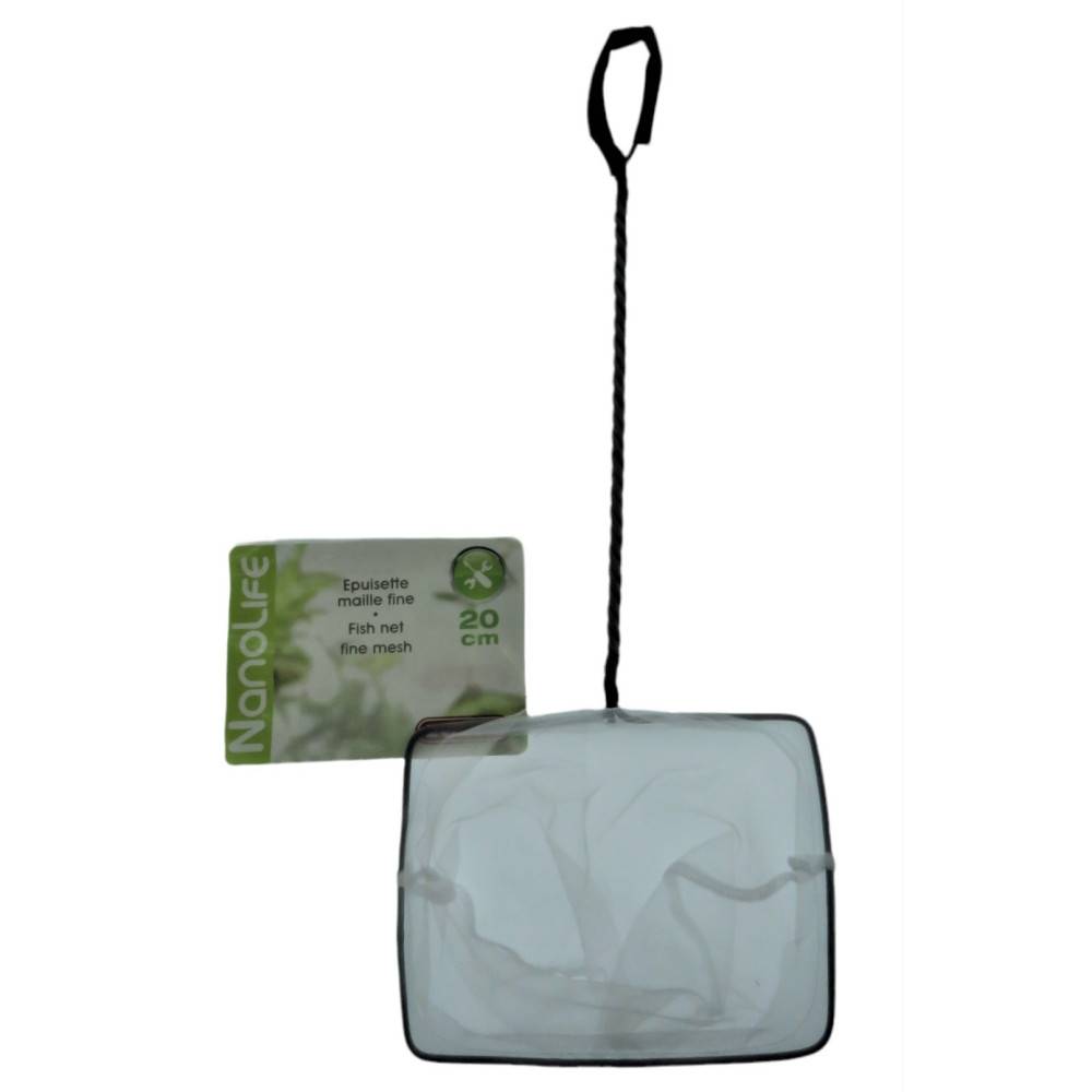 Epuisette filet blanc, maille fine, 20 cm x 16 x 53 cm, aquarium - Image 1