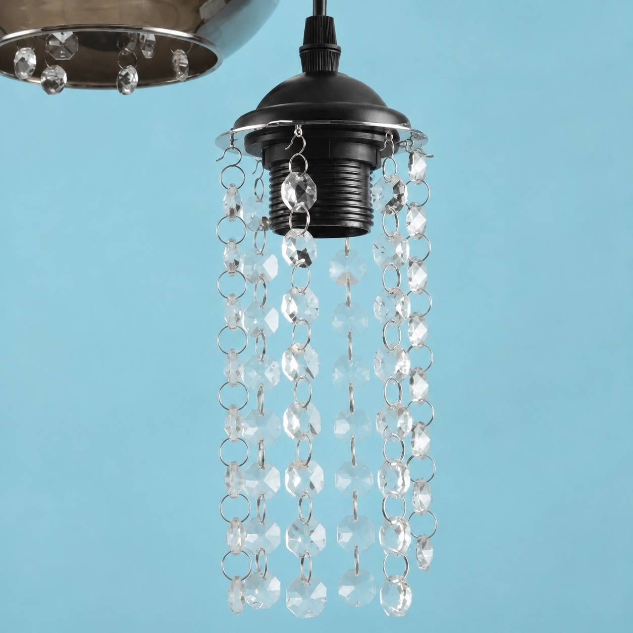 Suspension Lumineuse Salle à Manger 3 Globes Verre Fumé - Image 8