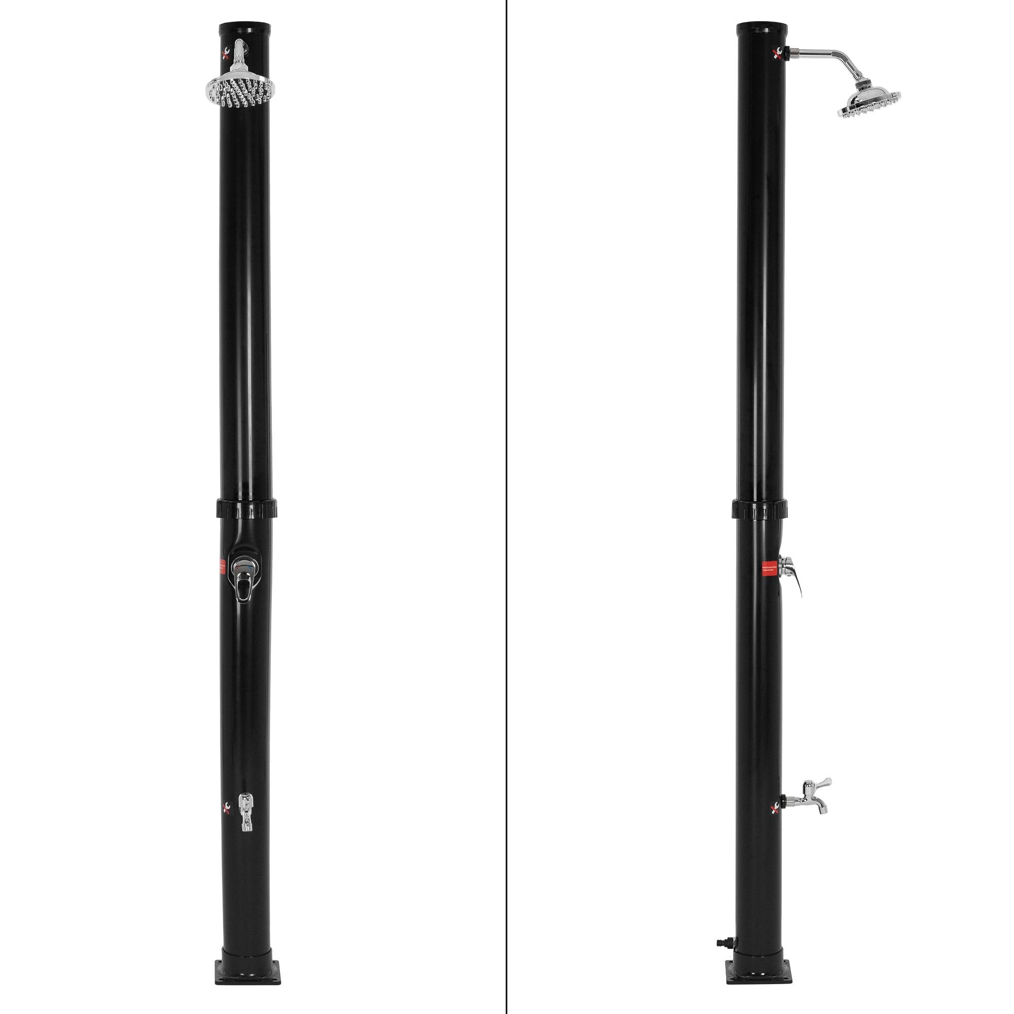 Ml-Design - Douche solaire d'extérieur avec douche à pied et pomme de douche noir 20 litres - Imagen 2