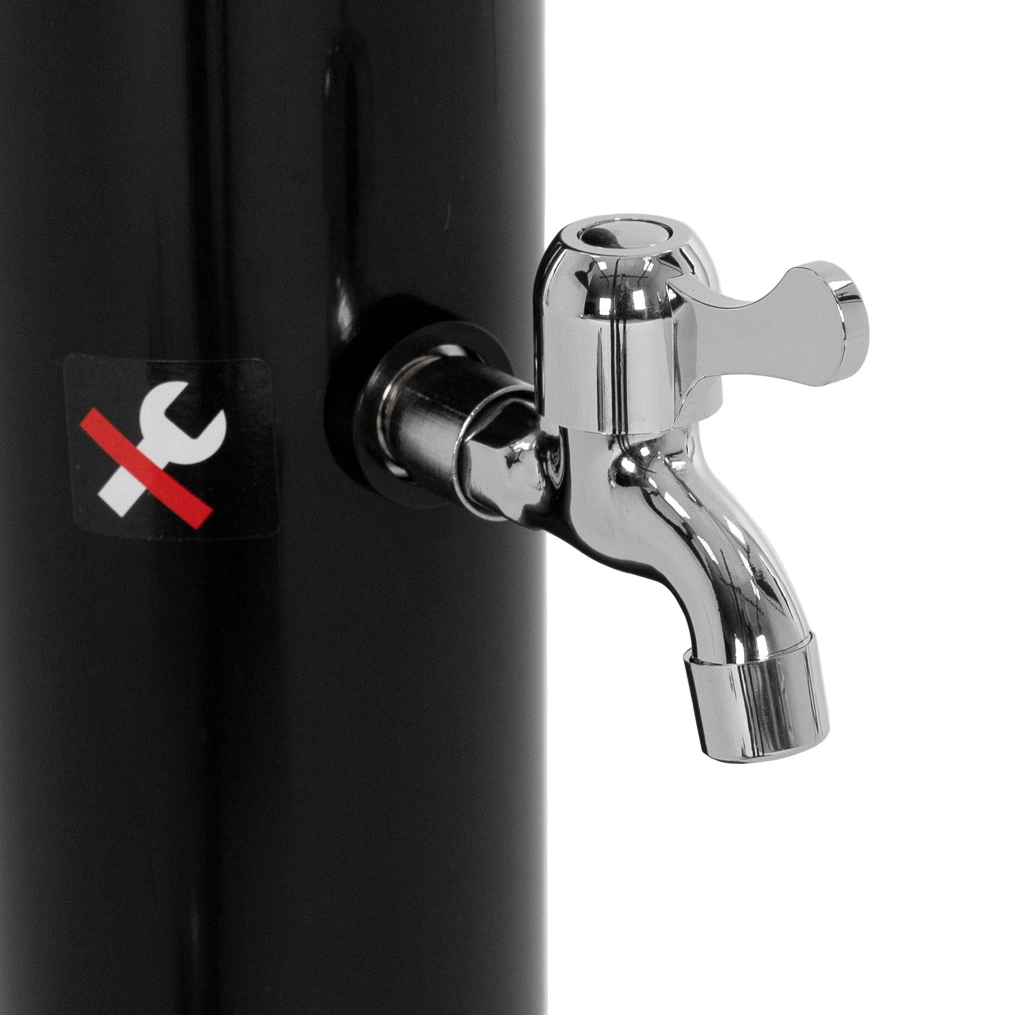 Ml-Design - Douche solaire d'extérieur avec douche à pied et pomme de douche noir 20 litres - Imagen 5