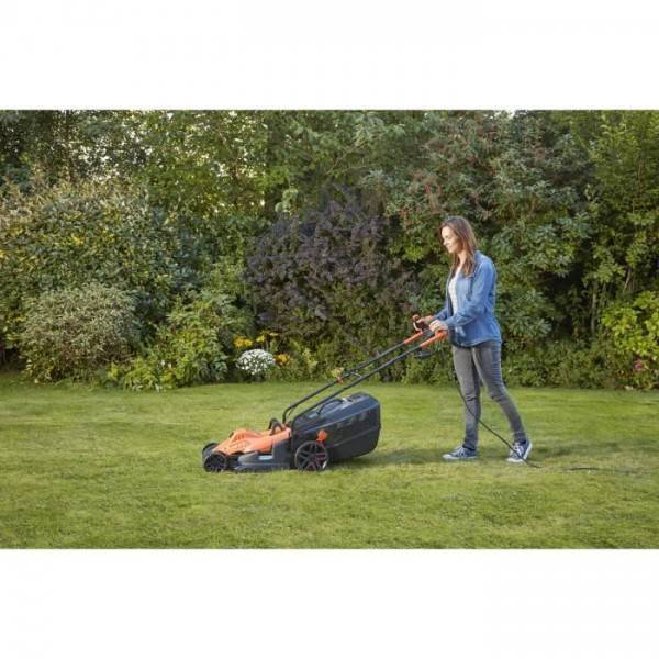 Tondeuse a Gazon BLACK+DECKER a Gazon Electrique Filaire 1800W BEMW481BH-QS 6 Hauteurs Réglables 20, 30, 40, 50, 60 et 70 mm - Image 2