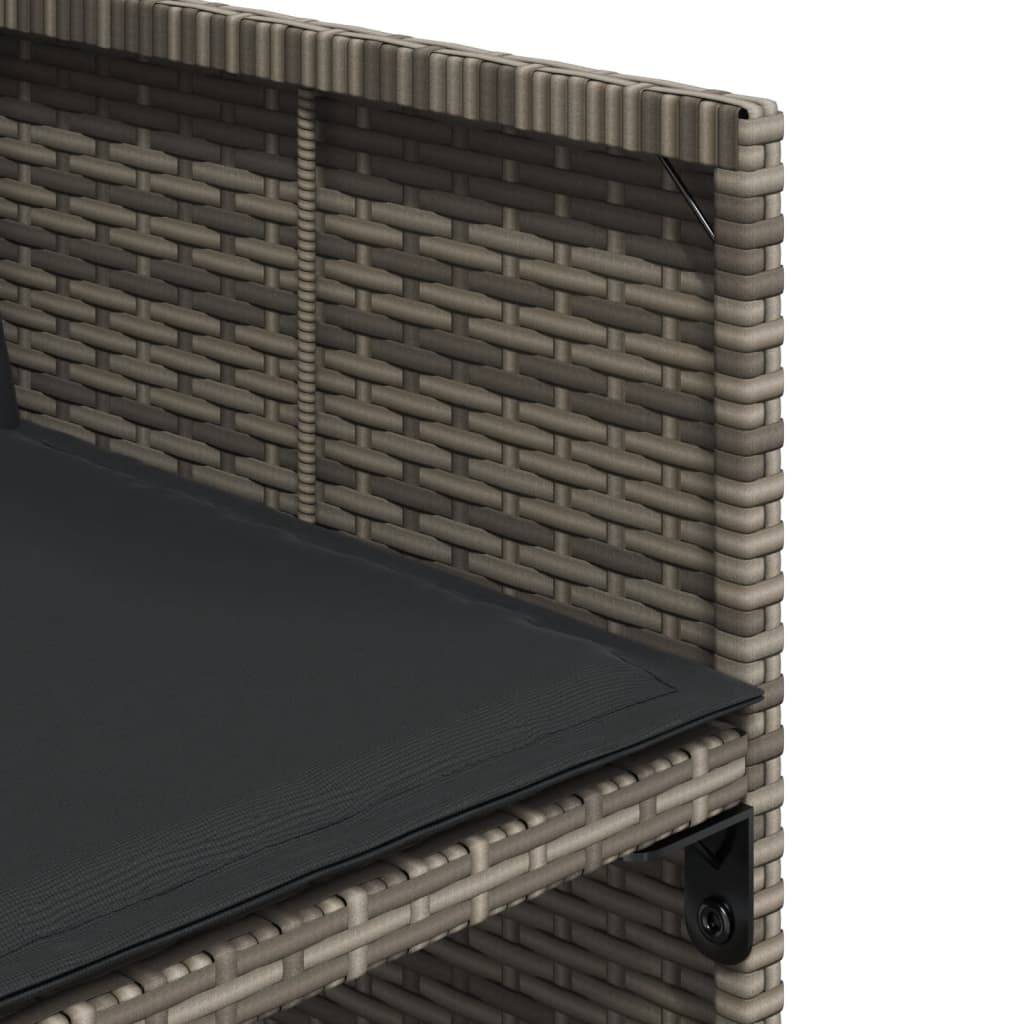ComfortXL - Salon de jardin encastrable 6 places résine tressée table bois compact Gris – ComfortXL Outdoor Living - Image 8