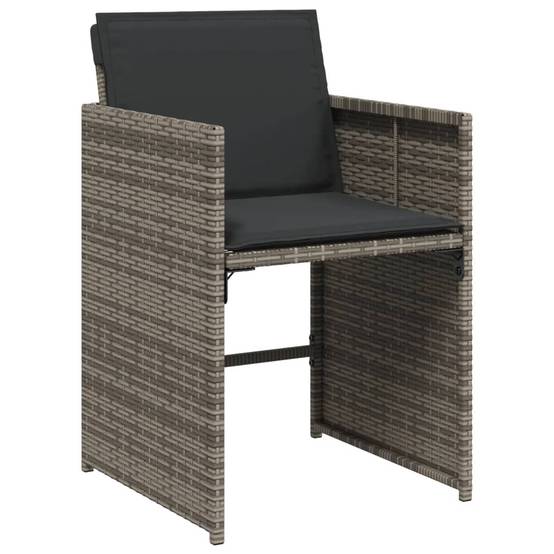 ComfortXL - Salon de jardin encastrable 6 places résine tressée table bois compact Gris – ComfortXL Outdoor Living - Image 5