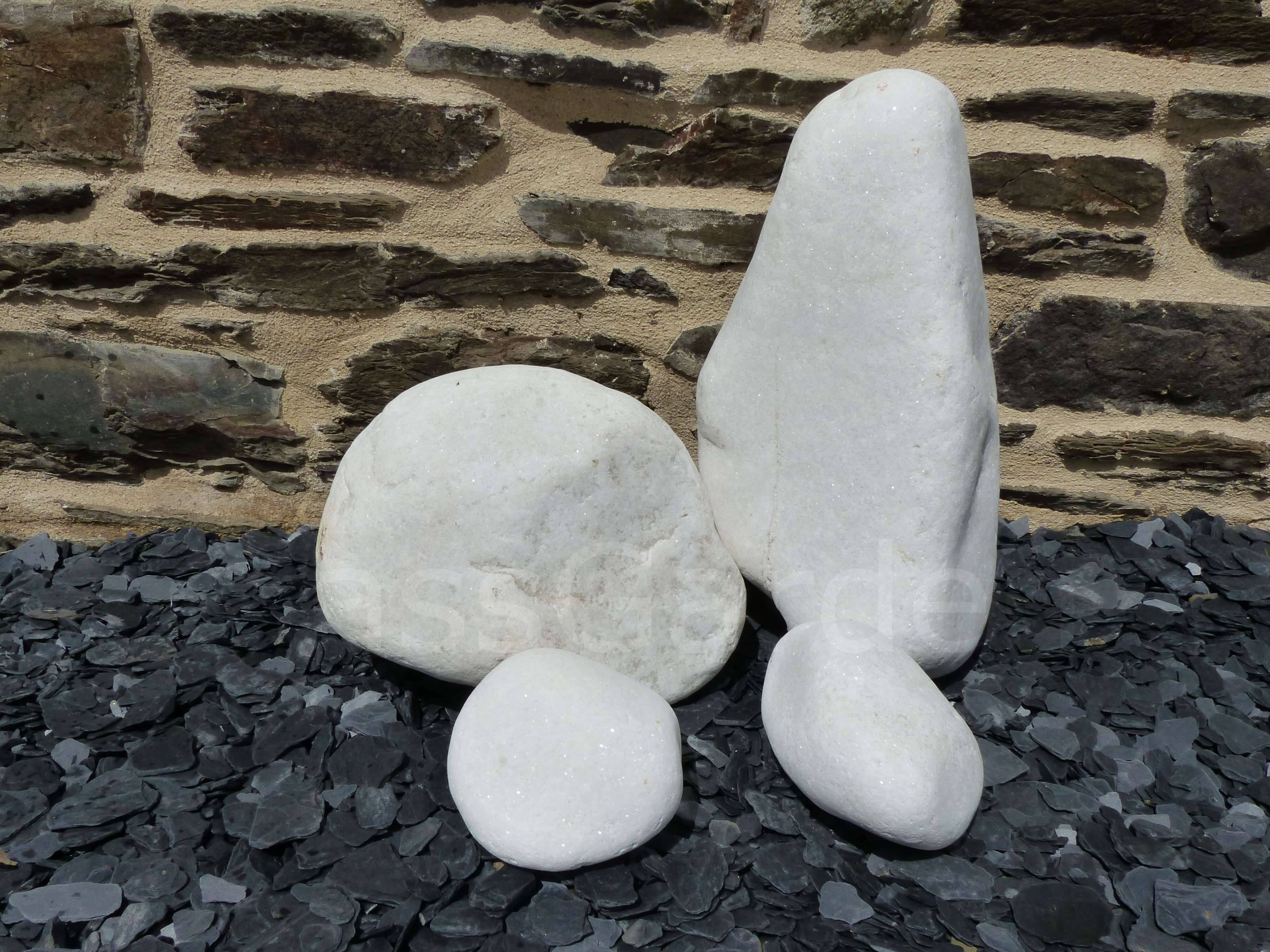 Gros Galet BLANC 100-200 - pack 5 Galet - Image 2