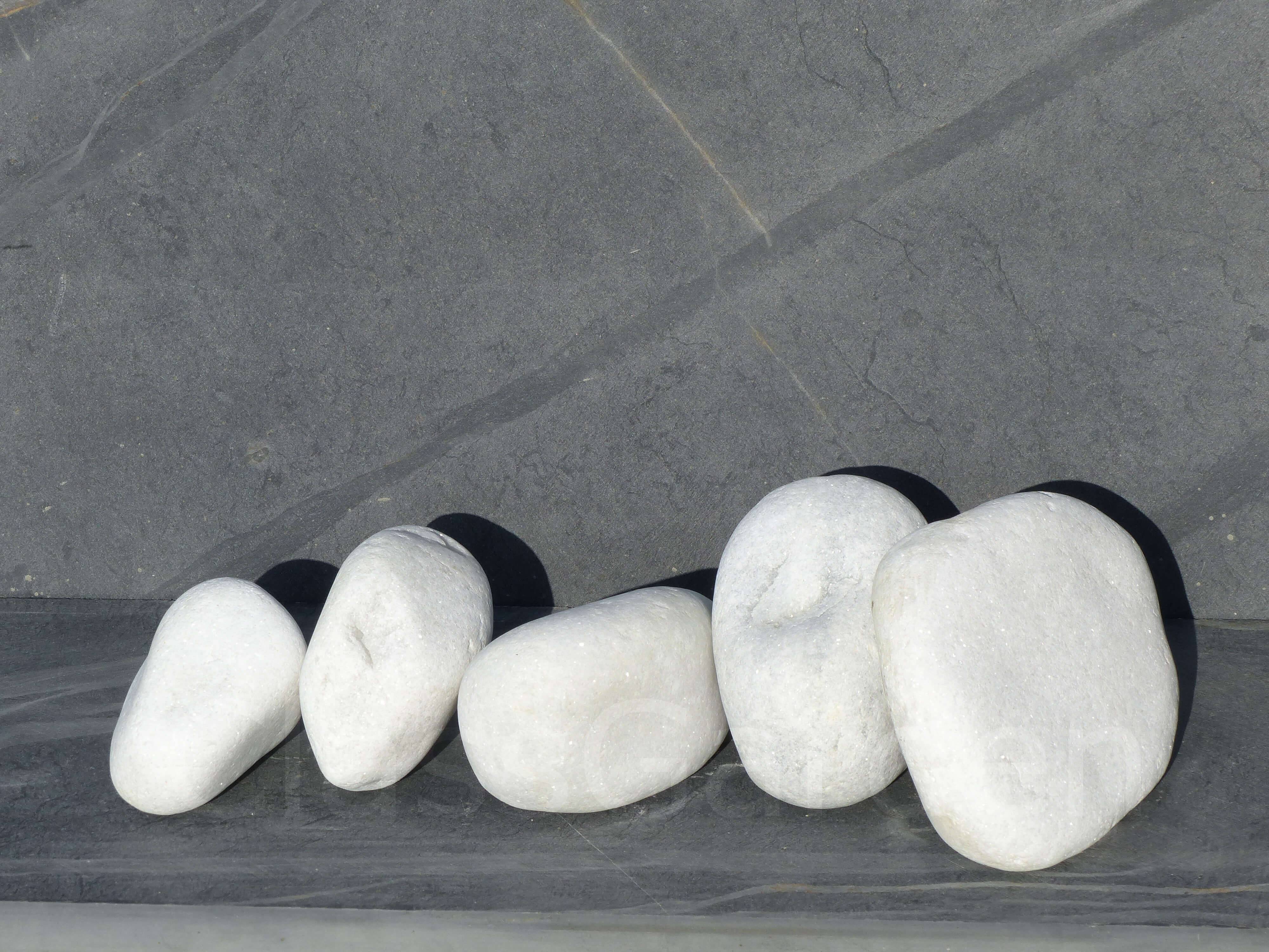 Gros Galet BLANC 100-200 - pack 5 Galet - Image 1