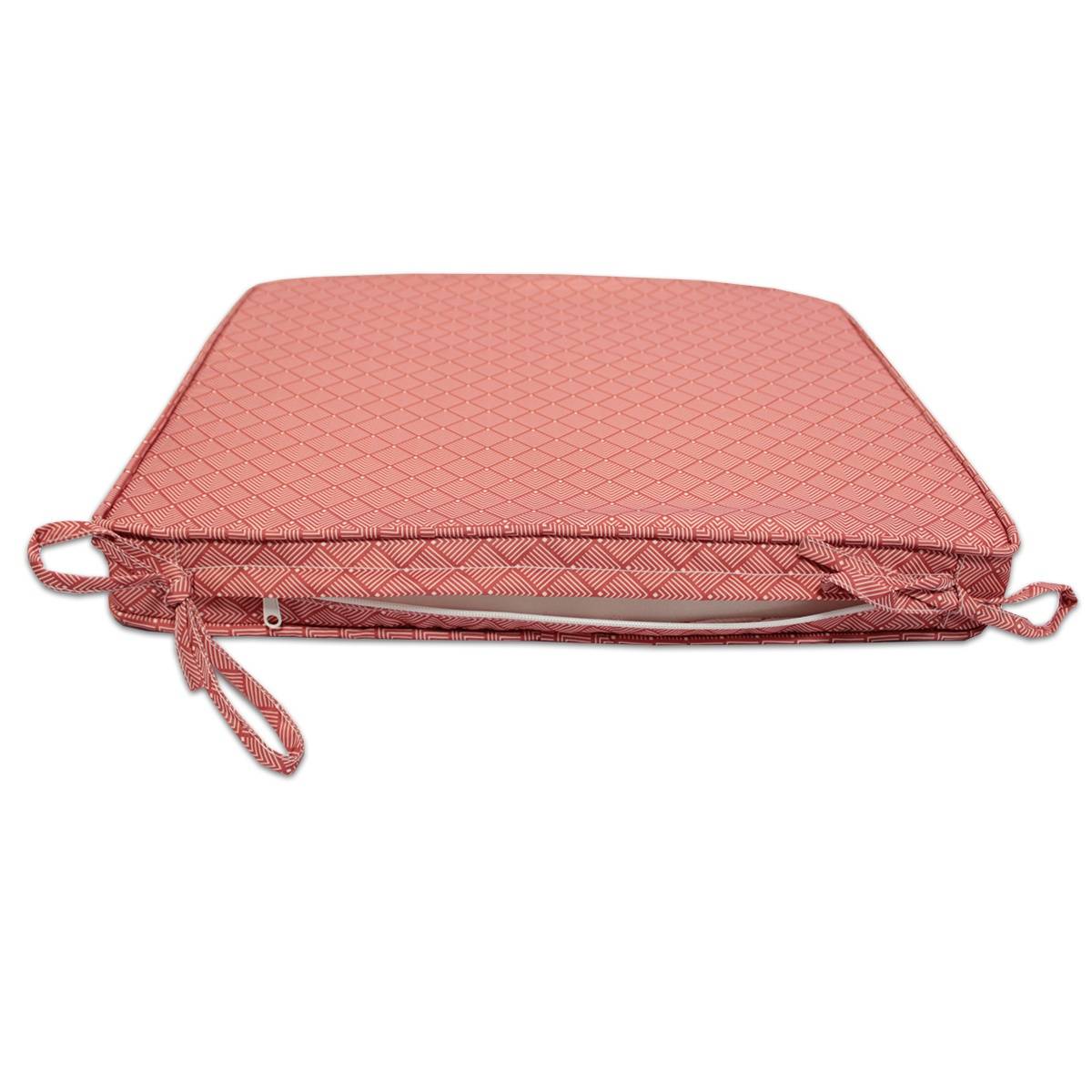 Coussin à motifs corail/blanc pour fauteuils fixes - TECK'Attitude - Imagen 3
