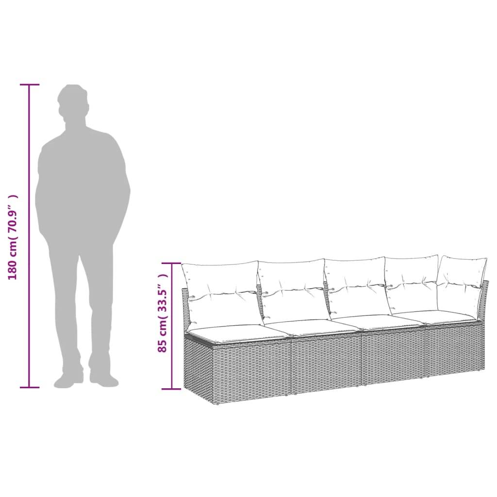 ComfortXL - Salon de jardin modulable 11 pcs résine tressée table à hauteur ajustable gris – ComfortXL Outdoor Living - Image 3