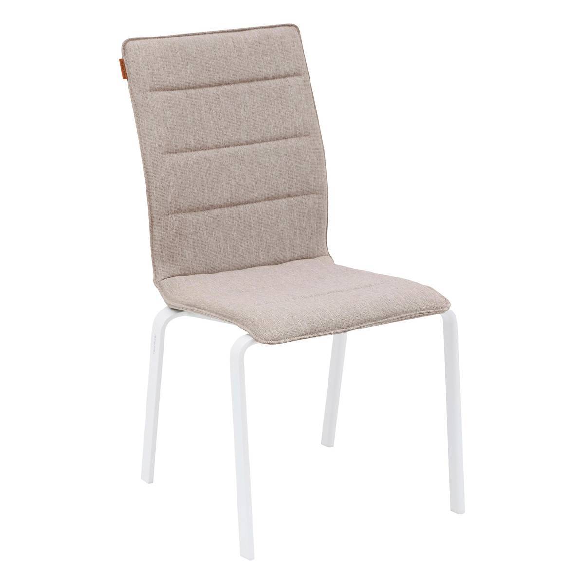 Hesperide - Chaise de jardin empilable "Diese" badiane & blanc en aluminium traité époxy Hespéride - Imagen 1