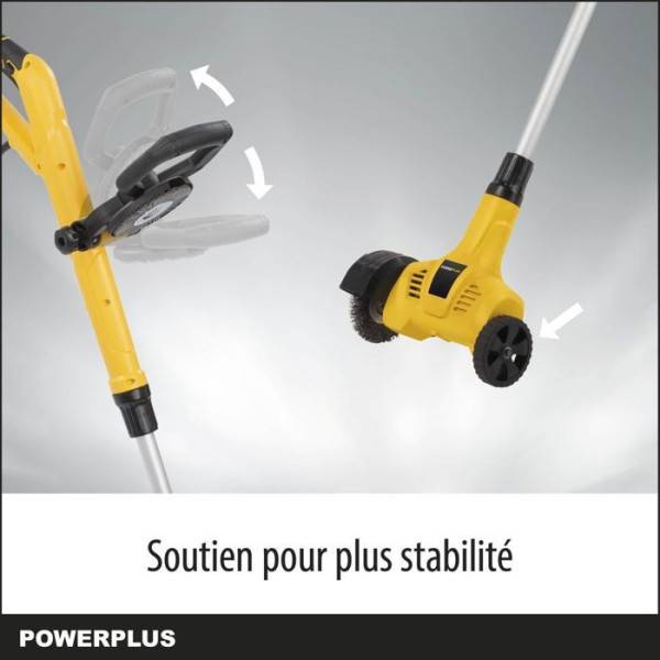 Powerplus Désherbeur Téléscopique Électrique POWXG6650 - Extracteur de Mauvaises Herbes, 400 W, avec Brosse en Nylon et en A - Image 4