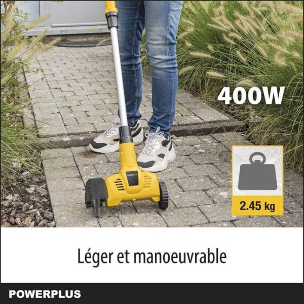 Powerplus Désherbeur Téléscopique Électrique POWXG6650 - Extracteur de Mauvaises Herbes, 400 W, avec Brosse en Nylon et en A - Image 3