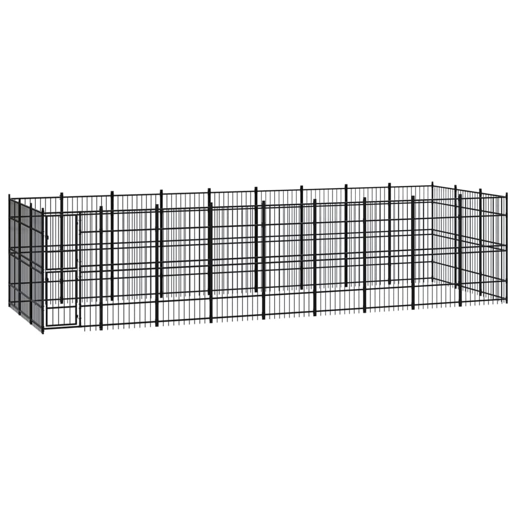 Vidaxl - Chenil D'Extérieur Pour Chiens Acier 24,88 M² - vidaXL - Imagen 2