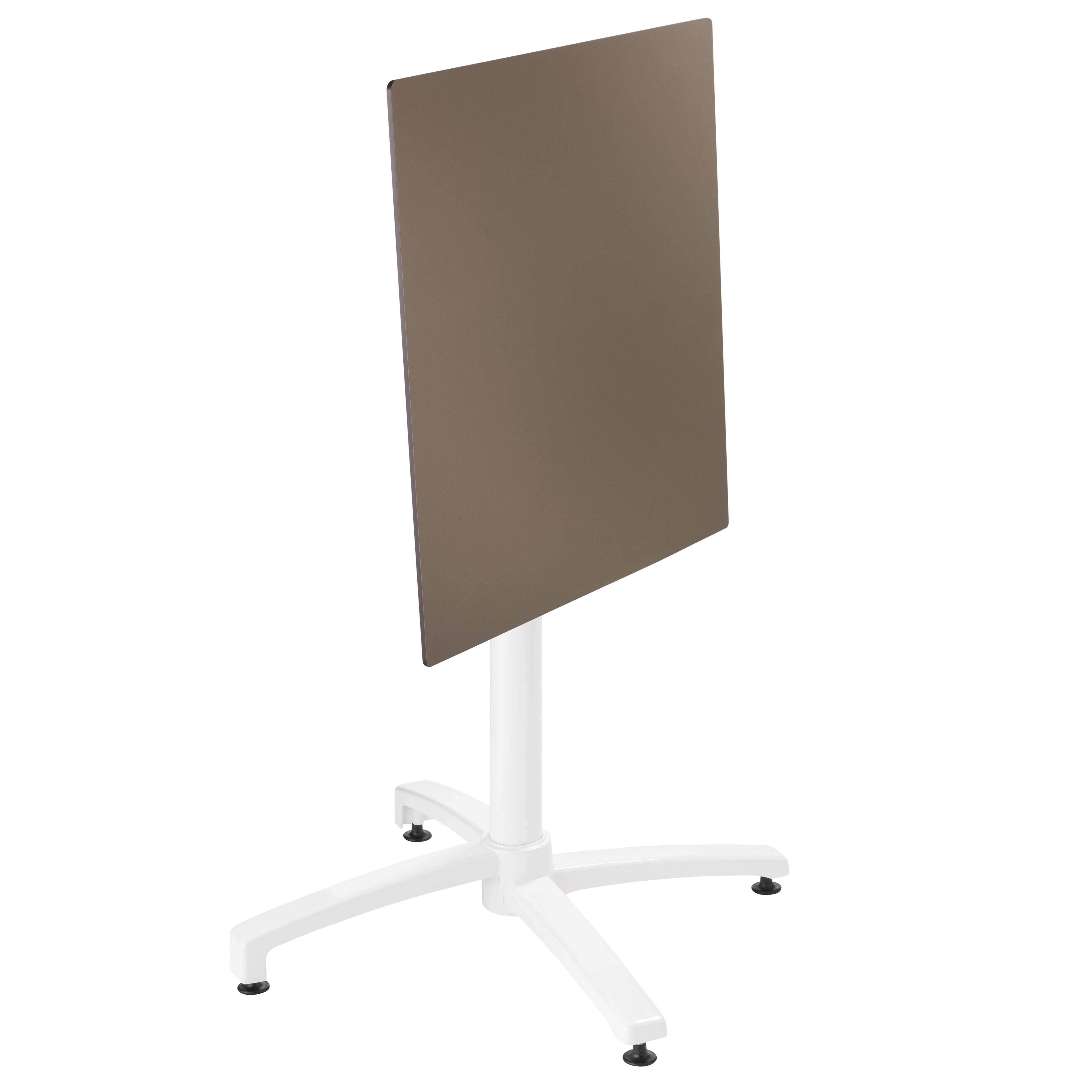 Oviala - Table de terrasse 60 x 60 cm inclinable stratifié taupe Opéra - Oviala - Imagen 2