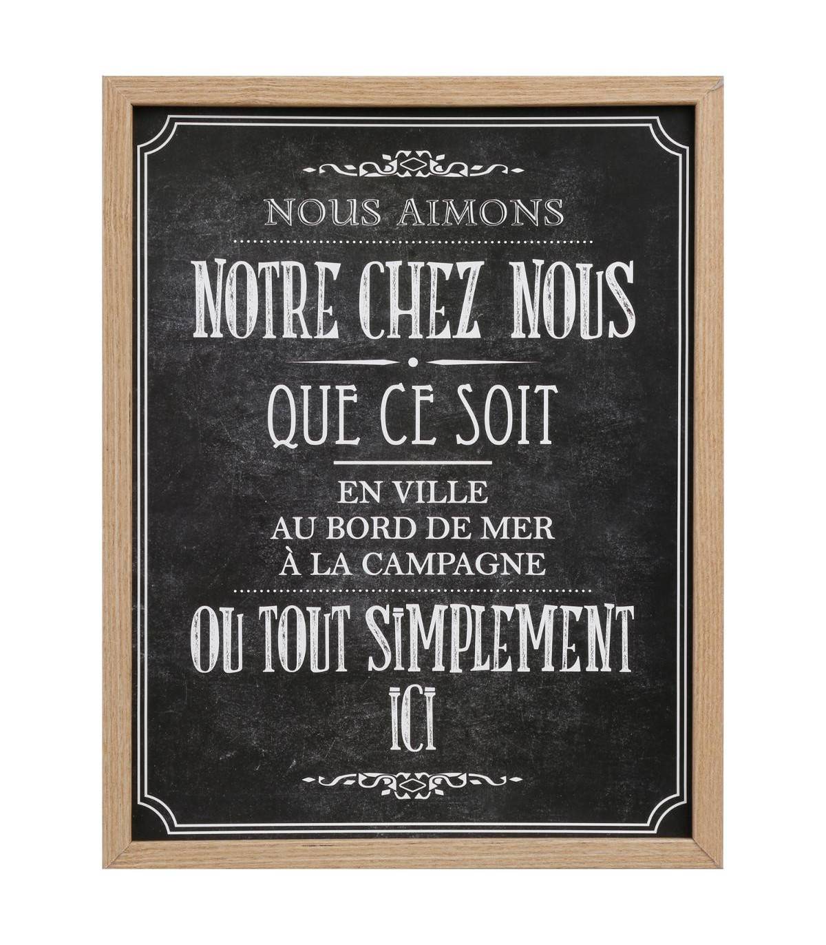 Cadre décoratif Bistrot 24.5 x 31.5 cm
