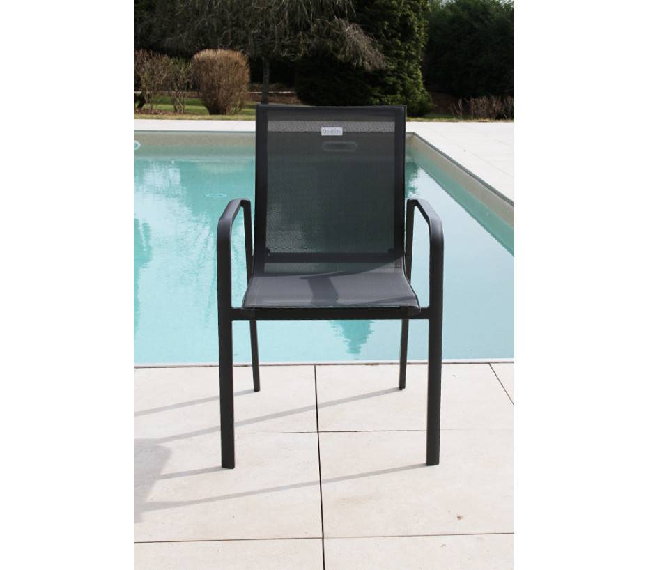 Ensemble table et chaises de jardin 8 places effet bois OLERONY - Image 7