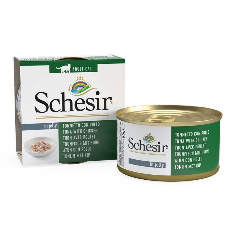 Schesir - Pâtée en gelée thon/poulet chat (boite 85g) - SCHESIR 85 g - Image 1