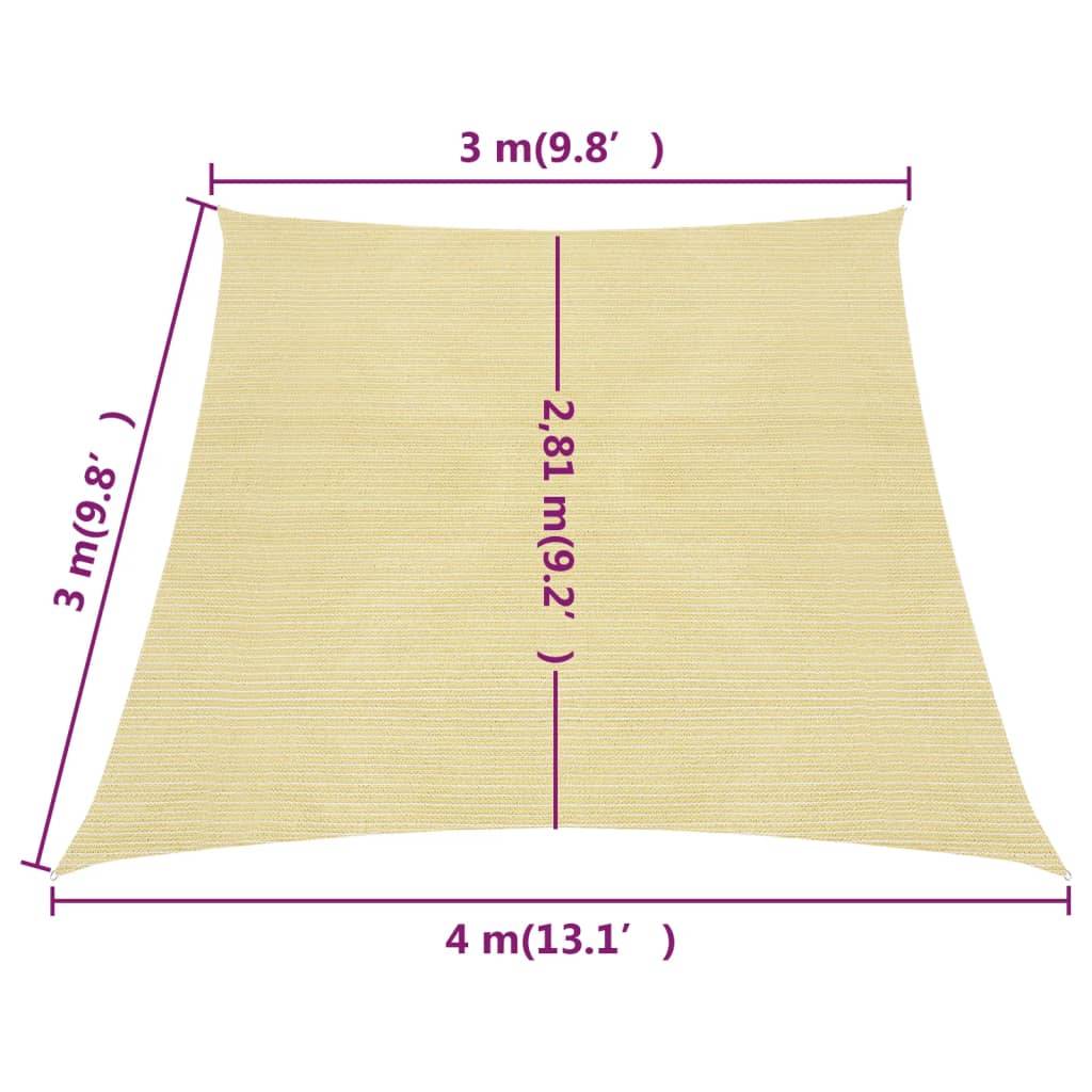 Helloshop26 - Voile toile d'ombrage parasol 160 g/m² PEHD 3/4 x 3 m beige - Imagen 6