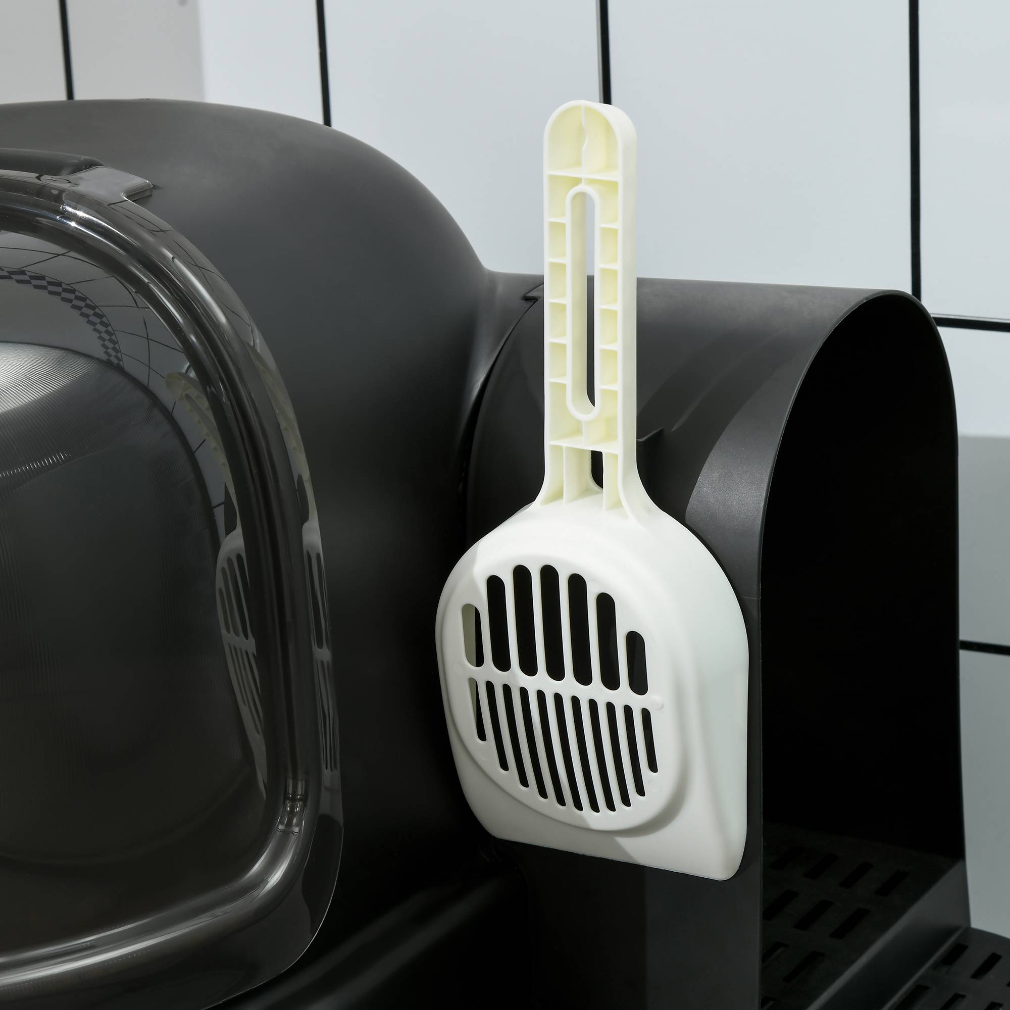 ComfortXL - Maison de toilette PP Pour chats Intimité anti-odeur 60cm Gris foncé - ComfortXL Outdoor Living - Image 10