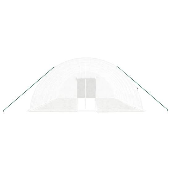 Serre tunnel de jardin 60 m² en acier galvanisé pour potager Blanc – ComfortXL Outdoor Living - Image 4
