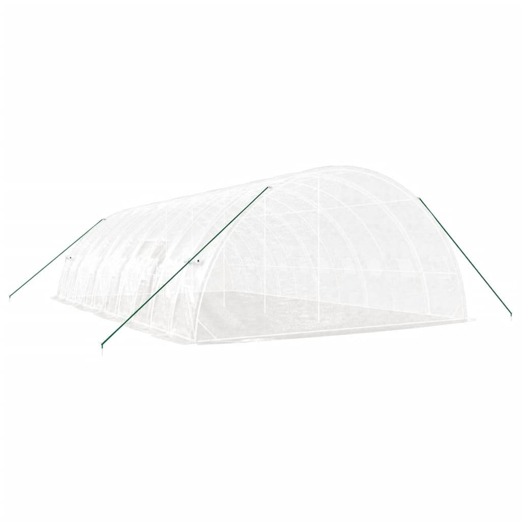 Serre tunnel de jardin 60 m² en acier galvanisé pour potager Blanc – ComfortXL Outdoor Living - Image 6