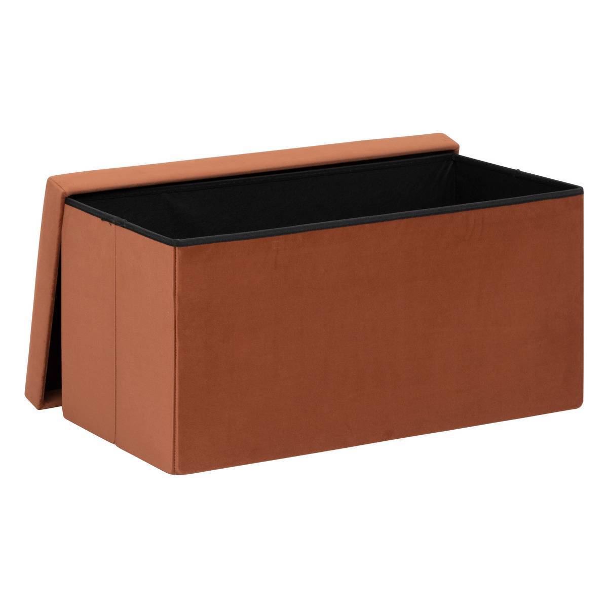 Atmosphera - Pouf pliant double "Tess" 76x38cm ambre - Atmosphera Créateur d'intérieur - Imagen 2