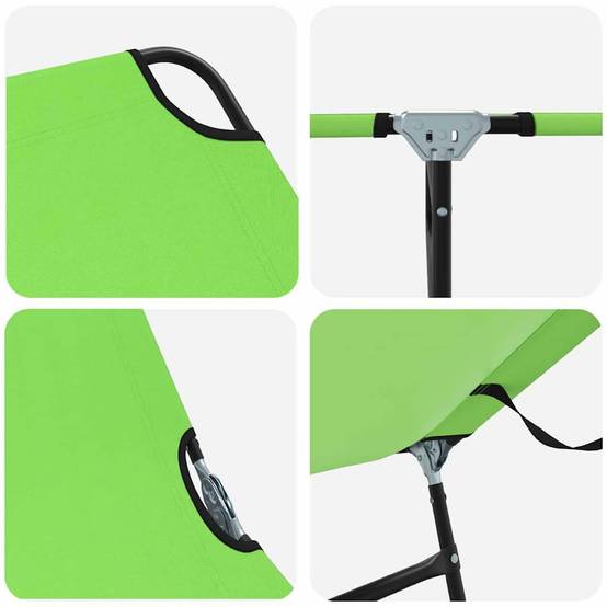 Chaise longue pliante polyester vert 188 x 57 x 86,5 cm - PANGIVO - Image 7