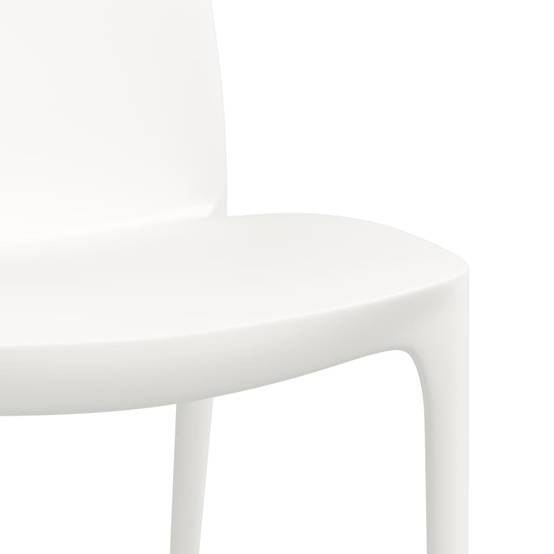 Lot de 2 Chaises de jardin - Chaises d'extérieur - Fauteuils de jardin blanc 50x46x80 cm polypropylène - Image 7