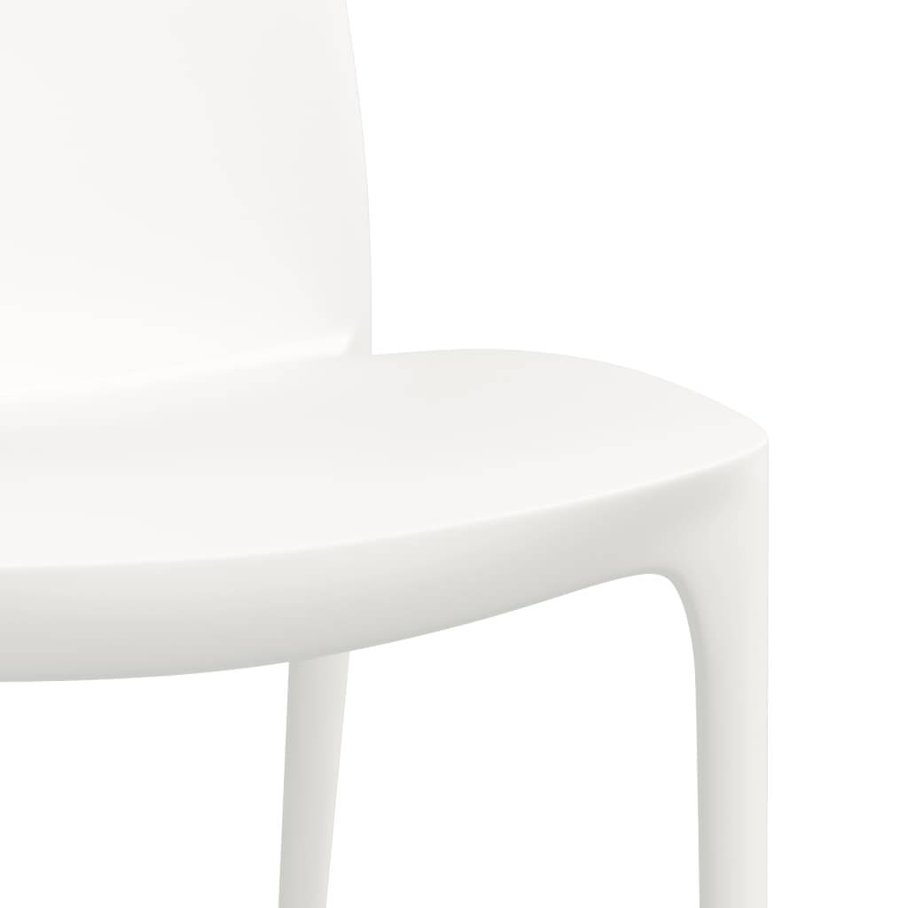 Lot de 2 Chaises de jardin - Chaises d'extérieur - Fauteuils de jardin blanc 50x46x80 cm polypropylène - Image 7