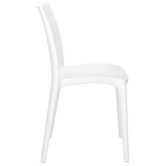 Lot de 2 Chaises de jardin - Chaises d'extérieur - Fauteuils de jardin blanc 50x46x80 cm polypropylène - Image 5