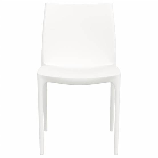 Lot de 2 Chaises de jardin - Chaises d'extérieur - Fauteuils de jardin blanc 50x46x80 cm polypropylène - Image 4