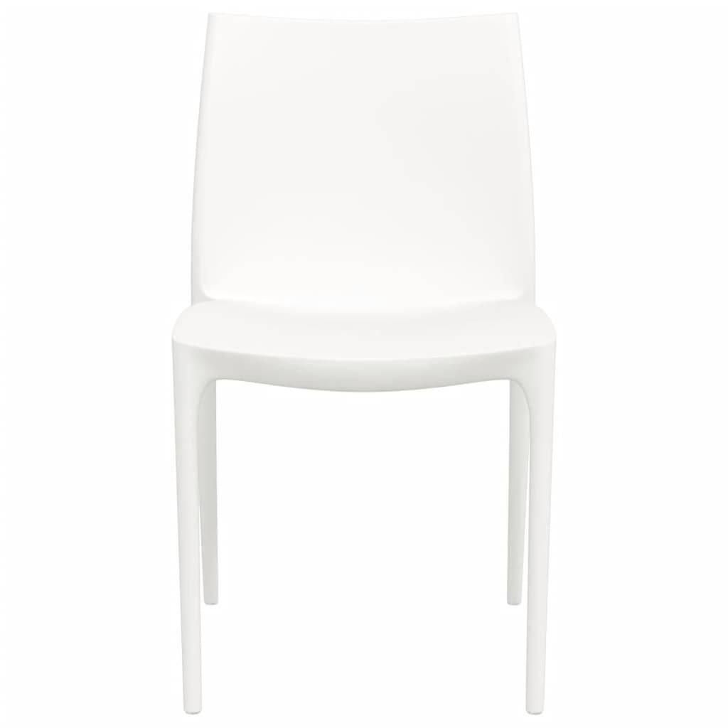Lot de 2 Chaises de jardin - Chaises d'extérieur - Fauteuils de jardin blanc 50x46x80 cm polypropylène - Image 4