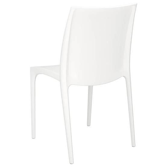 Lot de 2 Chaises de jardin - Chaises d'extérieur - Fauteuils de jardin blanc 50x46x80 cm polypropylène - Image 6