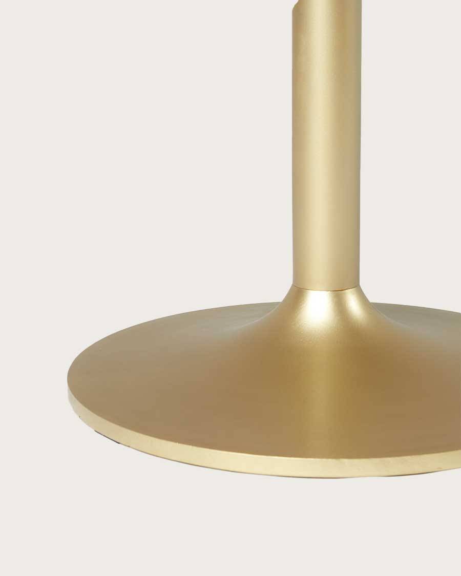 Leaf - Table repas ovale en manguier et métal doré L160 cm 8 pers. - UNIQKA - Imagen 8