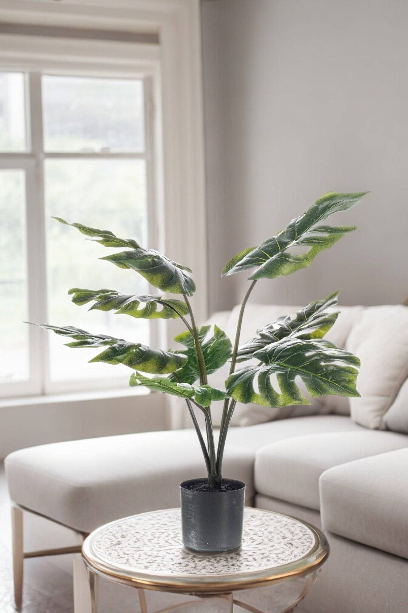La Green Touch - Monstera Deliciosa plante artificielle - h110cm, Ø13cm- La Green Touch - Imagen 1