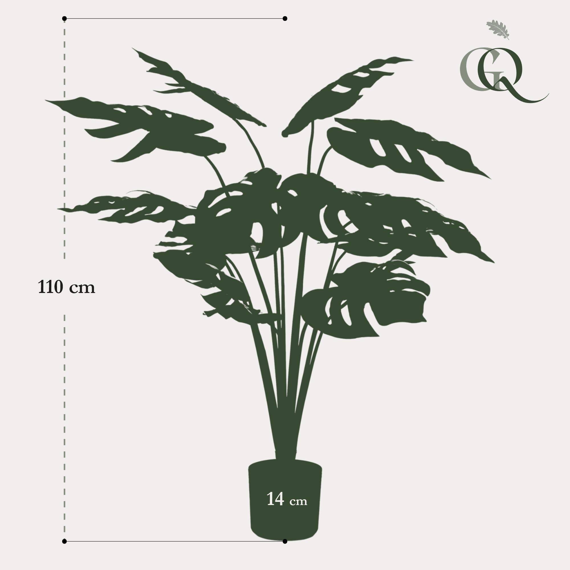 La Green Touch - Monstera Deliciosa plante artificielle - h110cm, Ø13cm- La Green Touch - Imagen 3