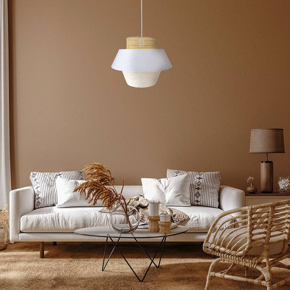 Lumisky - Abat-jour intérieur CAROLINA Beige Coton D40CM - Imagen 7