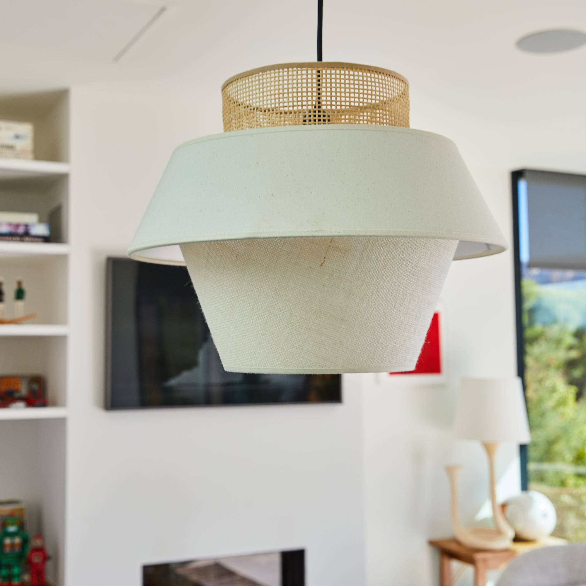 Lumisky - Abat-jour intérieur CAROLINA Beige Coton D40CM - Imagen 2