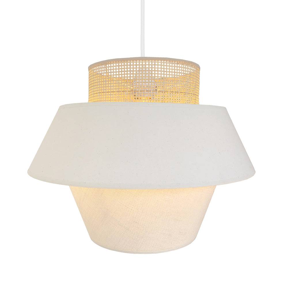 Lumisky - Abat-jour intérieur CAROLINA Beige Coton D40CM - Imagen 5
