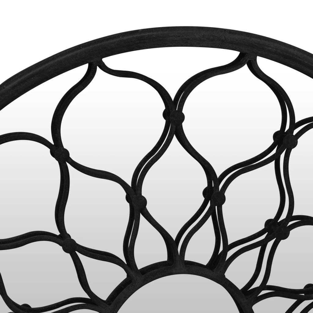 Maison Chic - Miroir de jardin - Miroir d'extérieur - miroir de maquillage Noir 40x3 cm Fer Rond utilisation extérieure - Image 5