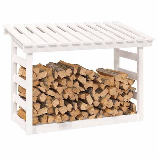 Abri-bûches de jardin en bois de pin blanc 108x64,5x78 cm – ComfortXL Outdoor Living - Image 4