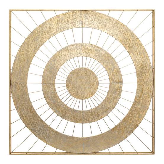 Atmosphera - Déco murale "Louise" métal doré 90x90cm - Atmosphera Créateur d'intérieur - Image 2