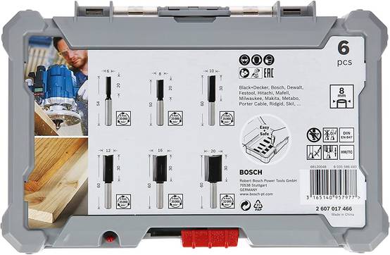 Bosch - Coffret de fraises droites 6 pièces - BOSCH - 2607017466 - Image 2