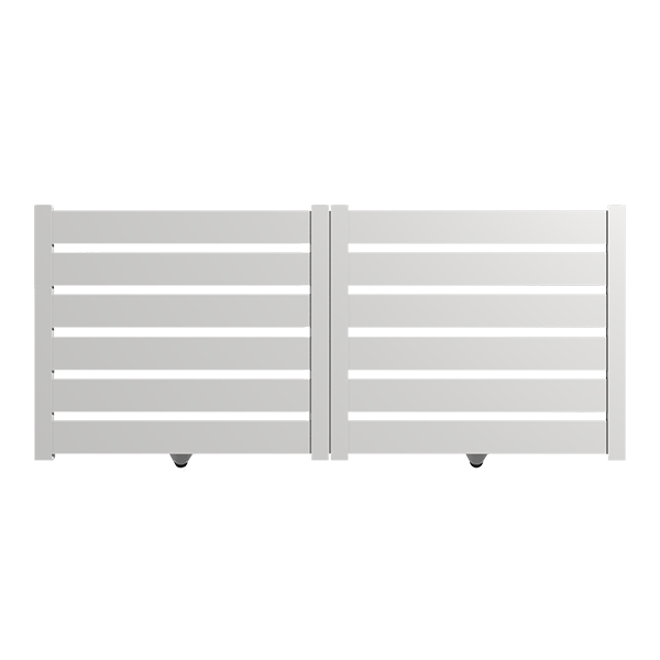 Portail Packit - Portail alu coulissant SAH en kit dim. L.4000 (entre piliers) X H.1500 mm  Blanc (RAL 9010)