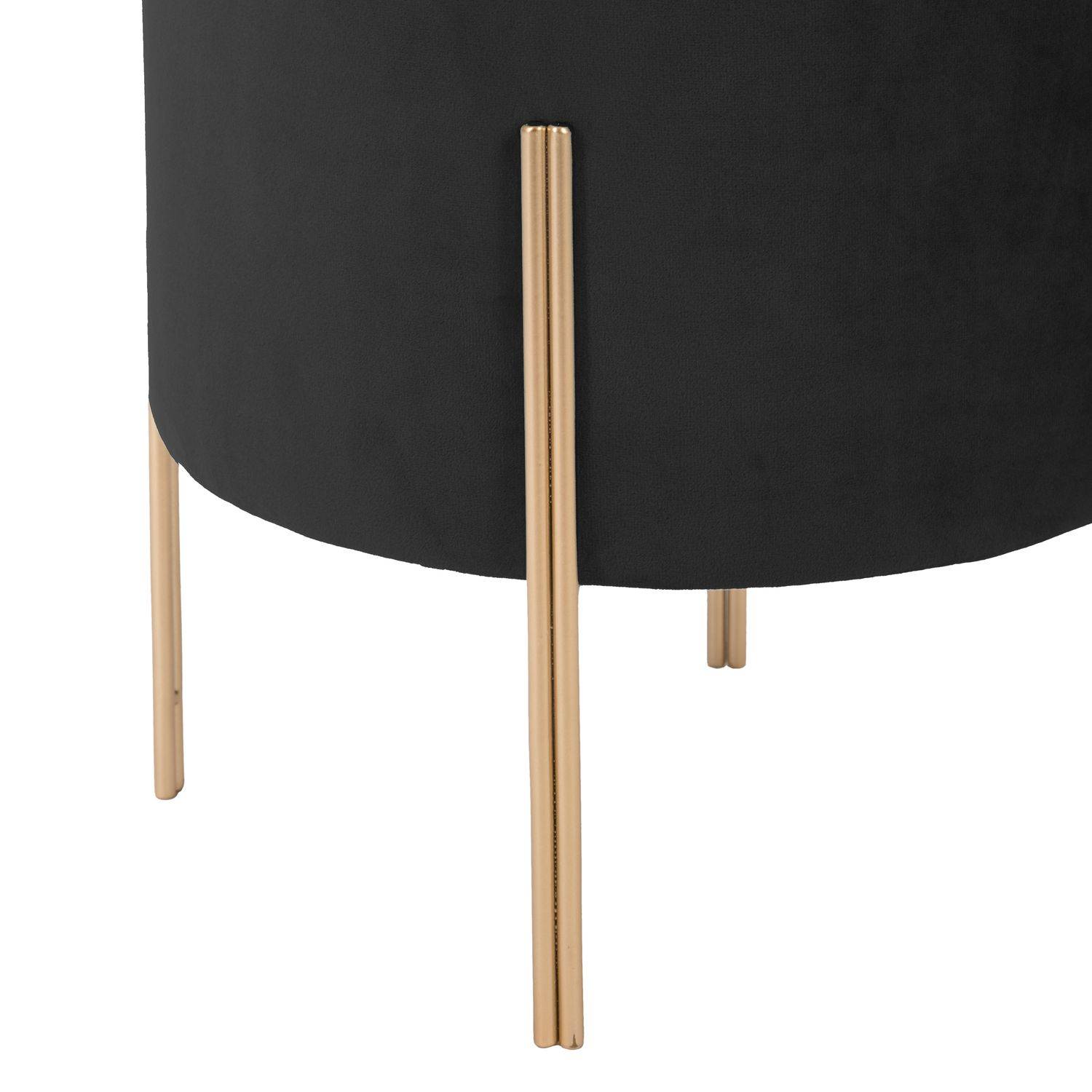 Atmosphera - Tabouret "Living" velours noir - Atmosphera Créateur d'intérieur - Image 3