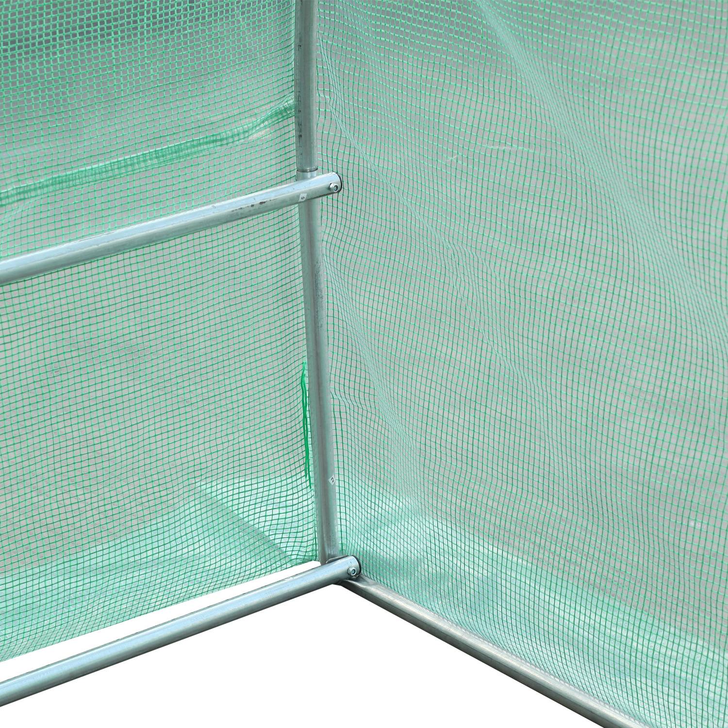 Outsunny - Serre de Jardin Tunnel 12m² (4x3x2m) avec fenêtres et porte Acier galvanisé renforcé + PE haute densité vert - Outsunny - Image 7