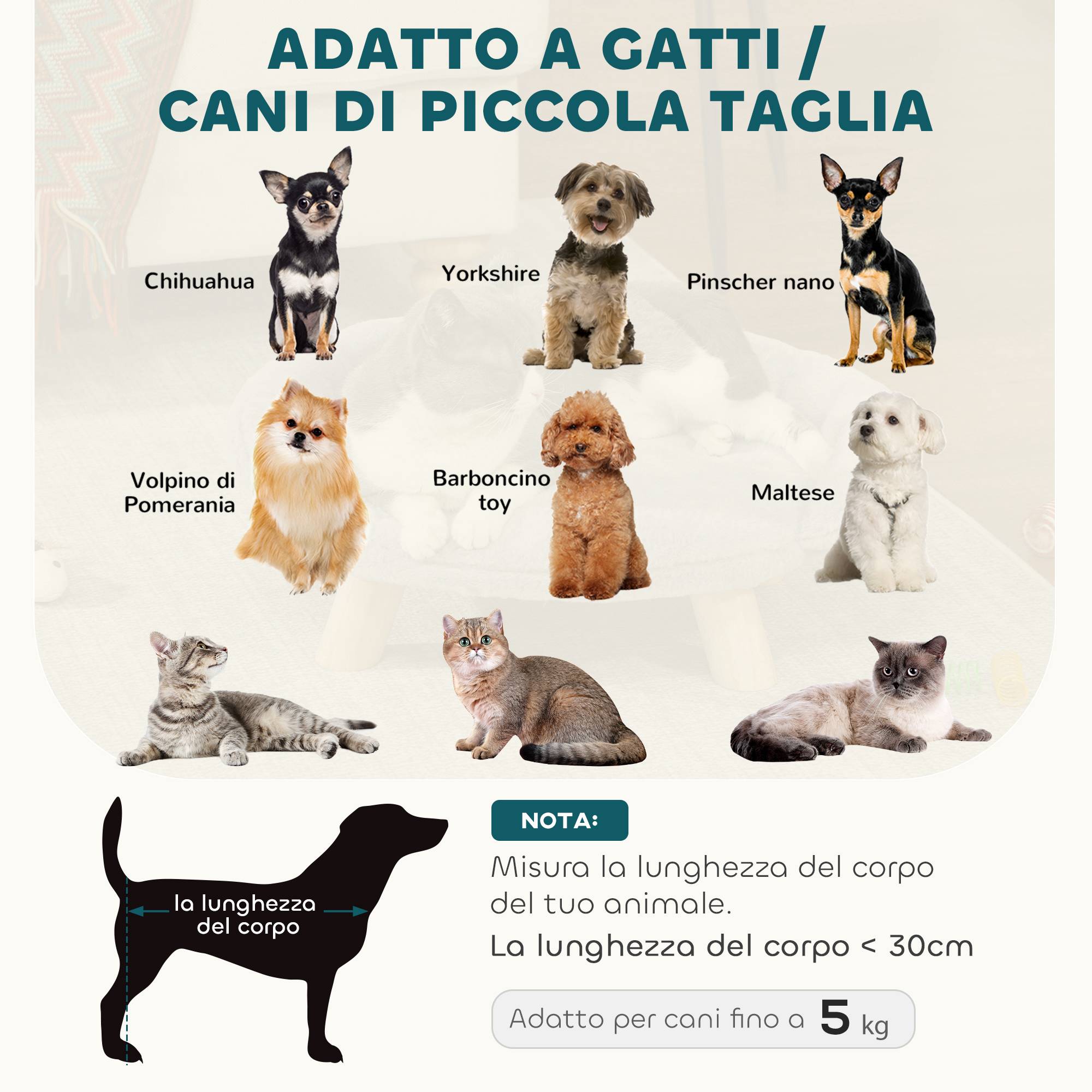 ComfortXL - Canapé pour chien chat bois peluche intérieur dossier enveloppant gris 47x40x20cm - ComfortXL Outdoor Living - Image 6