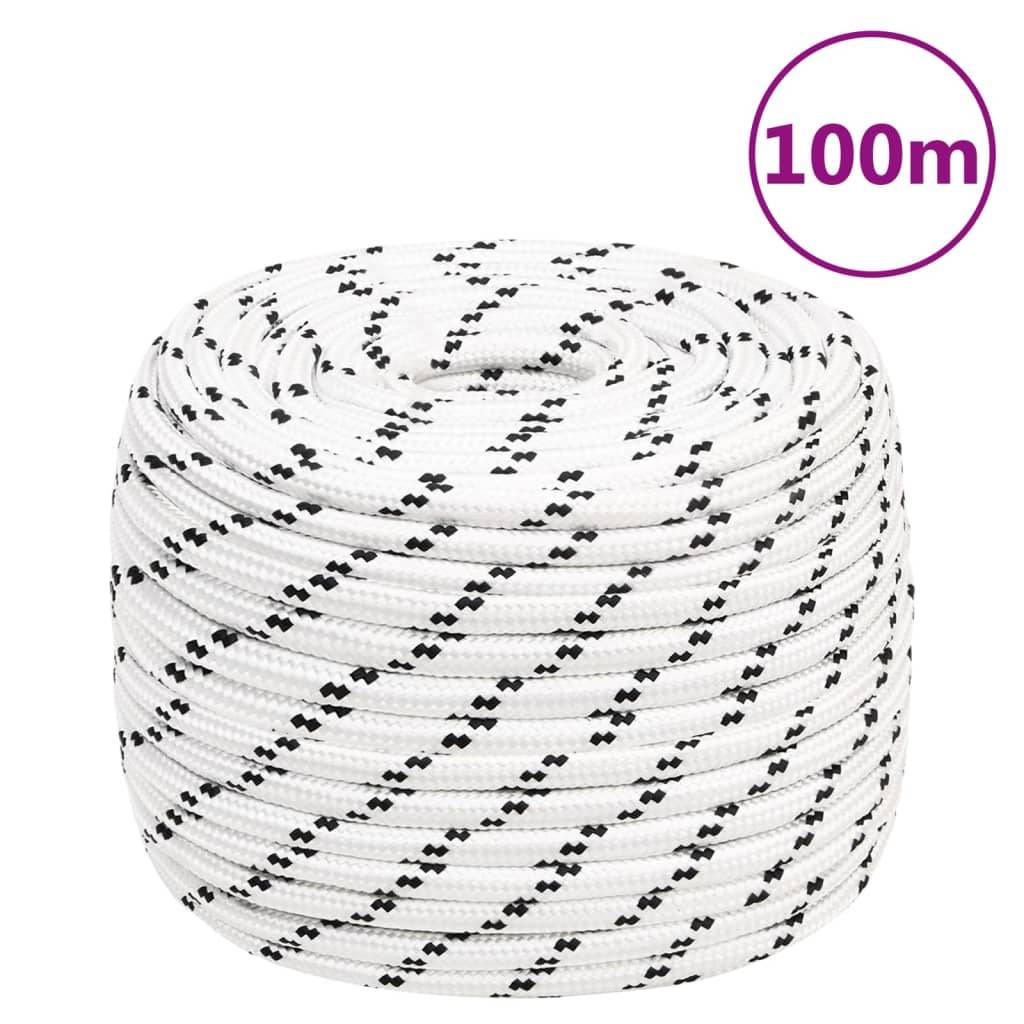 Corde de bateau tressé Blanc 12 mmx100 m Polyester Maison Chic - Image 6