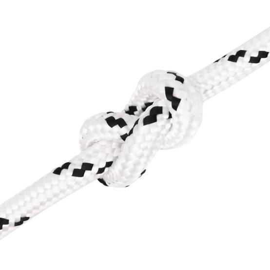 Corde de bateau tressé Blanc 12 mmx100 m Polyester Maison Chic - Image 4